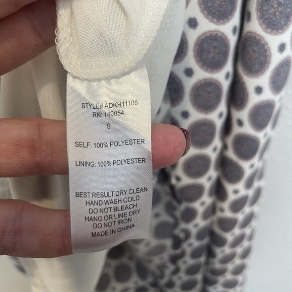 Sadie & Sage Size S White Sleeveless Mini Sun Dress swing shift trapeze sun - Picture 5 of 9